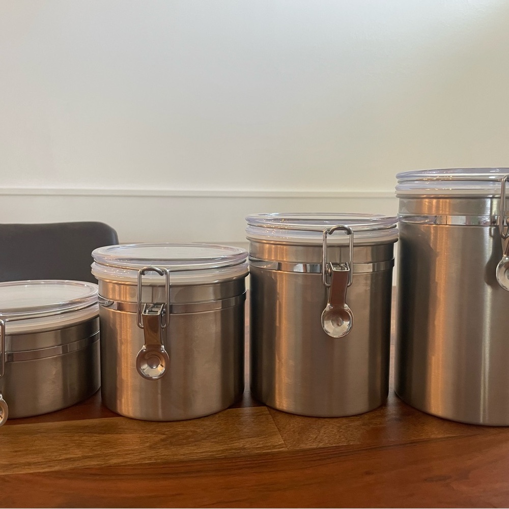 Stainless Steel Kitchen Canister Set